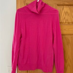 J. Crew Vibrant Pink Cowl Neck Sweater